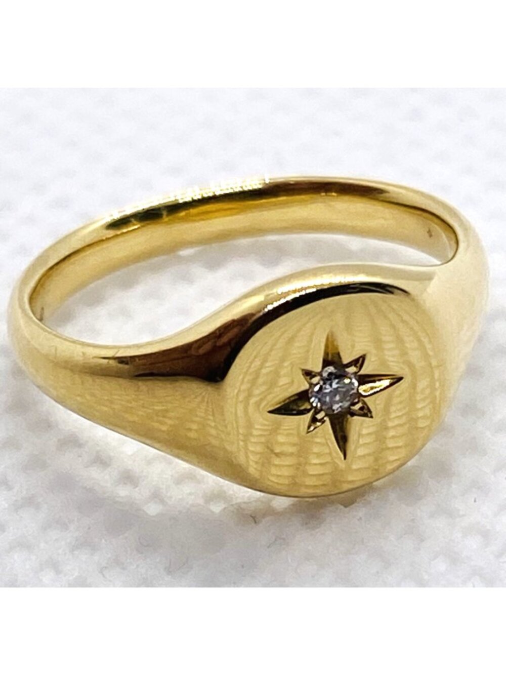 David Yurman Star Diamond Pinky Ring 18K 750 Size 2.5 - Picture 11 of 13